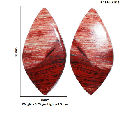 Snake Skin Jasper Pair 15x30x4.3 mm Marquise Shape Polished Gemstone LS11-07283