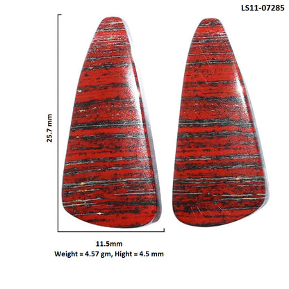 Snake Skin Jasper Pair 11.5x25.7x4.5 mm Fancy Shape Polished Gemstone LS11-07285