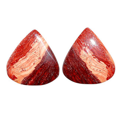 Snake Skin Jasper Pair 17.2x18.5x4.3 mm Heart Shape Polished Gemstone LS11-07805