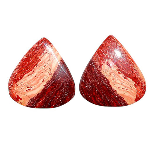 Snake Skin Jasper Pair 17.2x18.5x4.3 mm Heart Shape Polished Gemstone LS11-07805
