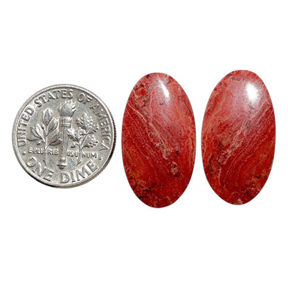 Snake Skin Jasper Pair 12.7x22.9x4 mm Oval Shape Polished Gemstone LS11-07806