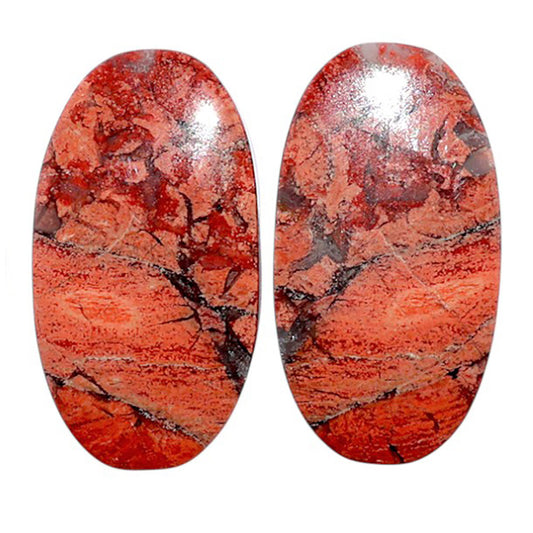 Snake Skin Jasper Pair 13.2x24.45x4.5 mm Oval Shape Polished Gemstone LS11-07807