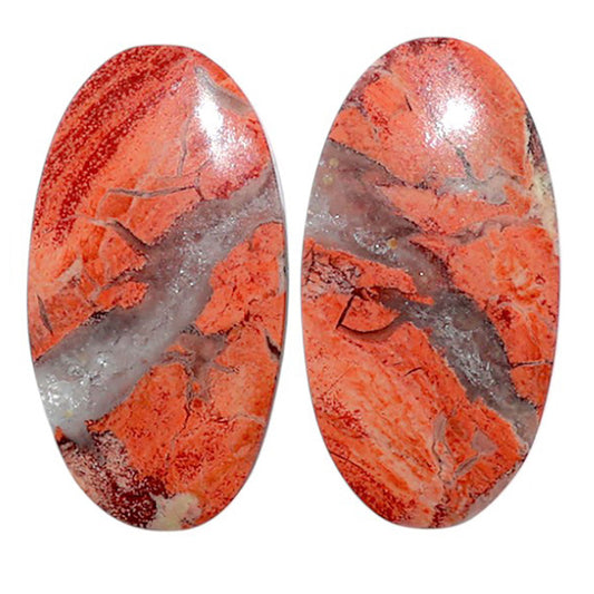 Snake Skin Jasper Pair 12.7x23.9x4.3 mm Oval Shape Polished Gemstone LS11-07808