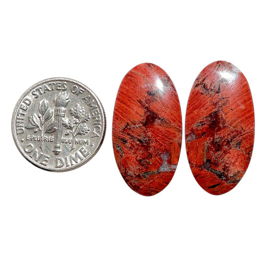 Snake Skin Jasper Pair 13x24.85x4 mm Oval Shape Polished Gemstone LS11-07809