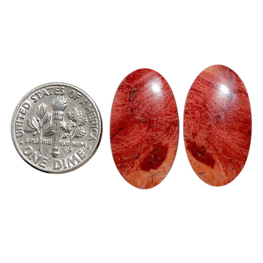 Snake Skin Jasper Pair 13.25x23.3x4.5 mm Oval Shape Polished Gemstone LS11-07810