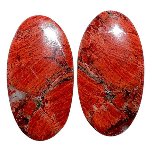 Snake Skin Jasper Pair 13.2x24.7x4 mm Oval Shape Polished Gemstone LS11-07812