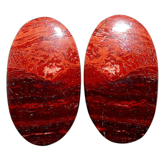 Snake Skin Jasper Pair 14.7x25.2x4 mm Oval Shape Polished Gemstone LS11-07814