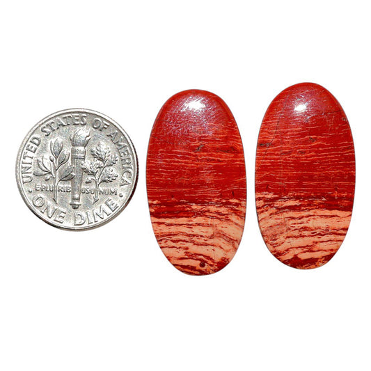 Snake Skin Jasper Pair 14.1x26.7x4.3 mm Oval Shape Polished Gemstone LS11-07816