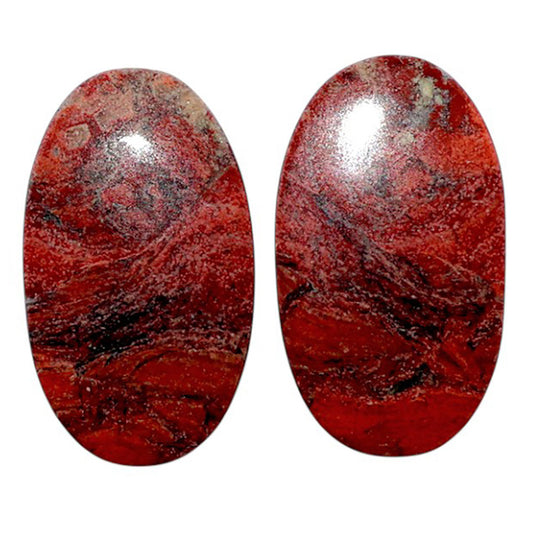 Snake Skin Jasper Pair 14.5x25.1x4.5 mm Oval Shape Polished Gemstone LS11-07817