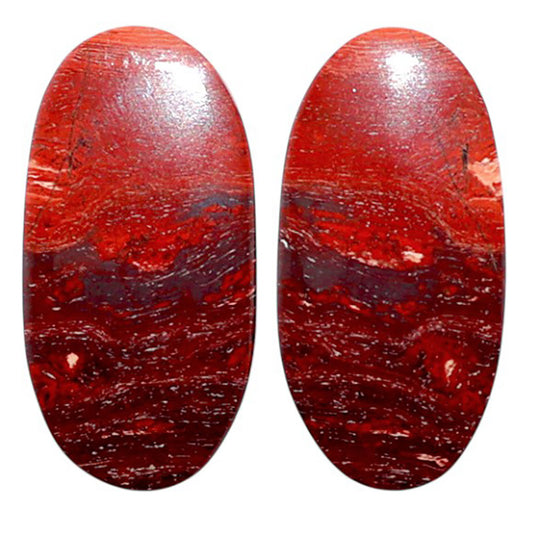Snake Skin Jasper Pair 11.85x23.7x4 mm Oval Shape Polished Gemstone LS11-07819