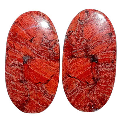 Snake Skin Jasper Pair 13.1x24.7x4.5 mm Oval Shape Polished Gemstone LS11-07820