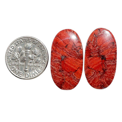 Snake Skin Jasper Pair 13.1x24.7x4.5 mm Oval Shape Polished Gemstone LS11-07820