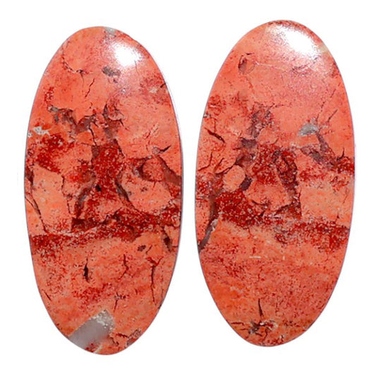 Snake Skin Jasper Pair 12.5x25.5x4 mm Oval Shape Polished Gemstone LS11-07821