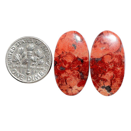 Snake Skin Jasper Pair 13.1x24.4x5 mm Oval Shape Polished Gemstone LS11-07823