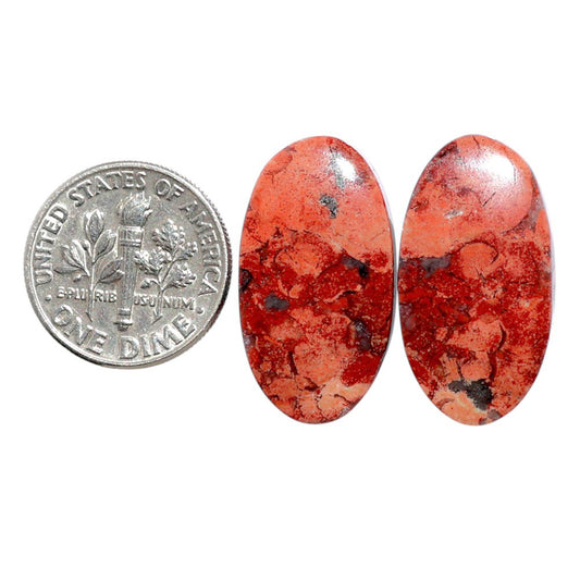 Snake Skin Jasper Pair 13.1x24.4x5 mm Oval Shape Polished Gemstone LS11-07823