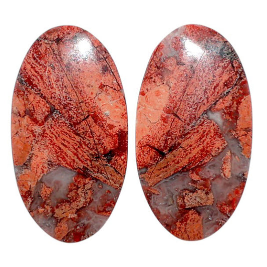 Snake Skin Jasper Pair 13.6x25.75x3.7 mm Oval Shape Polished Gemstone LS11-07826