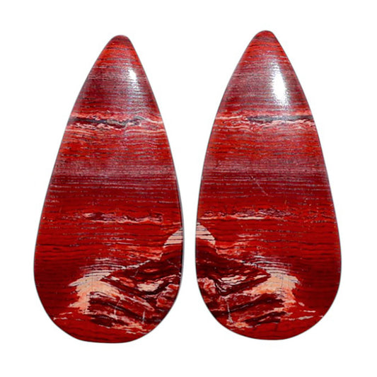 Snake Skin Jasper Pair 12.7x26.75x4.5 mm Pear Shape Polished Gemstone LS11-07827