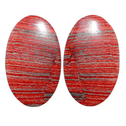 Snake Skin Jasper Pair 14.6x24x4 mm Oval Shape Polished Gemstone LS11-07829
