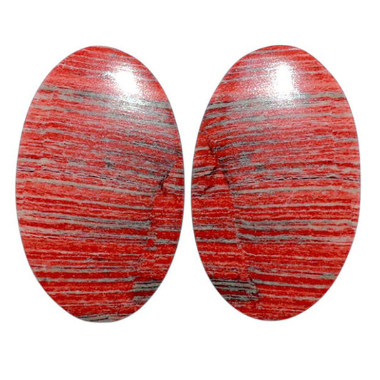Snake Skin Jasper Pair 14.6x24x4 mm Oval Shape Polished Gemstone LS11-07829