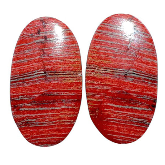 Snake Skin Jasper Pair 13x23.25x4 mm Oval Shape Polished Gemstone LS11-07831