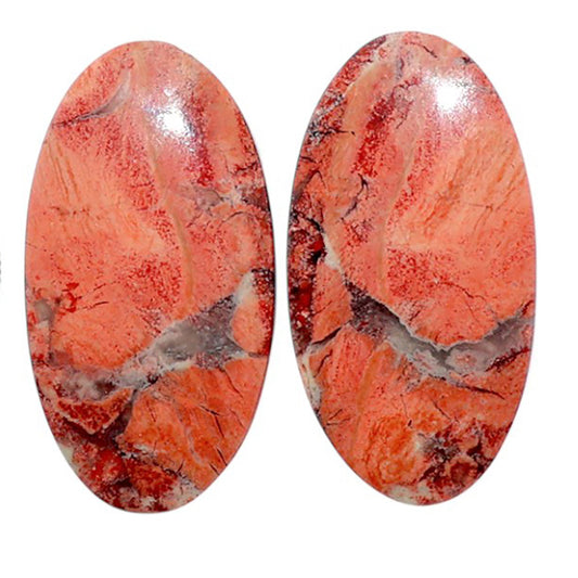 Snake Skin Jasper Pair 13.2x24.85x4.7 mm Oval Shape Polished Gemstone LS11-07832