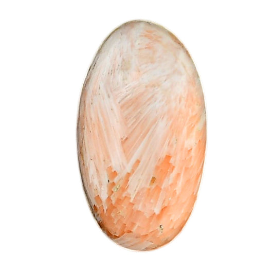 Orange Scolecite 17.3x30.65x7.5 mm Oval Shape Polished Gemstone LS110-06193