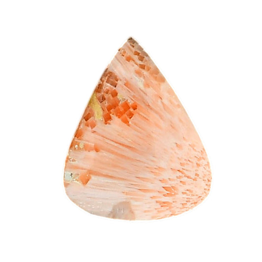Orange Scolecite 20x24.7x5 mm Pear Shape Polished Gemstone LS110-06194