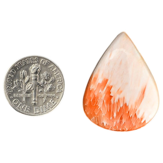 Orange Scolecite 22.2x28.65x6 mm Pear Shape Polished Gemstone LS110-06195