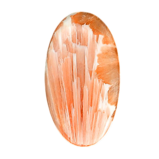 Orange Scolecite 18.9x33.6x5.7 mm Oval Shape Polished Gemstone LS110-06196