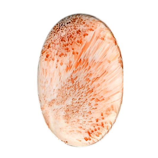 Orange Scolecite 20.5x31.35x6.3 mm Oval Shape Polished Gemstone LS110-06197