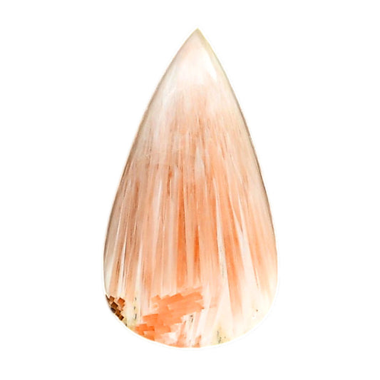 Orange Scolecite 18.3x33.4x5.3 mm Pear Shape Polished Gemstone LS110-06198