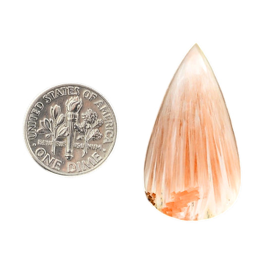 Orange Scolecite 18.3x33.4x5.3 mm Pear Shape Polished Gemstone LS110-06198
