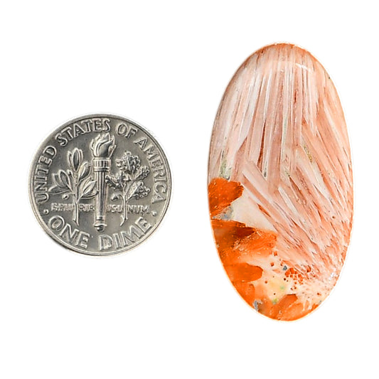 Orange Scolecite 18x33.9x5.5 mm Oval Shape Polished Gemstone LS110-06199