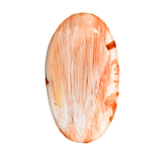 Orange Scolecite 15.2x26.5x6.7 mm Oval Shape Polished Gemstone LS110-06200