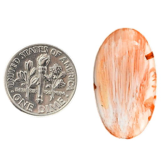 Orange Scolecite 15.2x26.5x6.7 mm Oval Shape Polished Gemstone LS110-06200