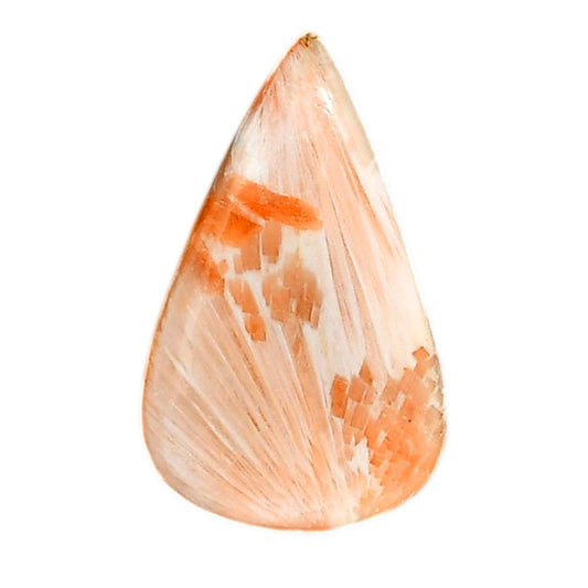 Orange Scolecite 18.8x30.5x5.5 mm Pear Shape Polished Gemstone LS110-06201