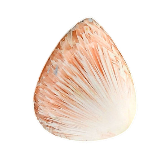 Orange Scolecite 23.9x28.75x5.5 mm Pear Shape Polished Gemstone LS110-06207