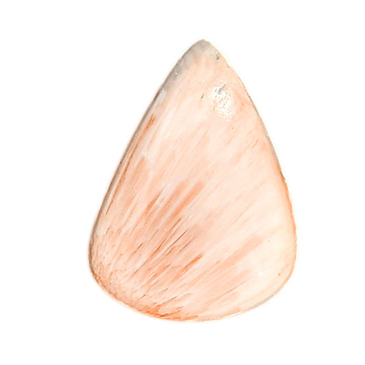 Orange Scolecite 18.7x25.2x6.5 mm Pear Shape Polished Gemstone LS110-06208
