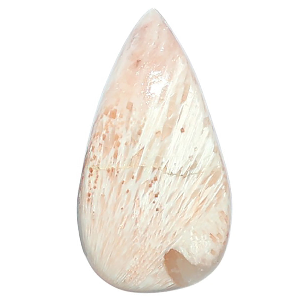 Orange Scolecite 14x25.65x4.8 mm Pear Shape Polished Gemstone LS110-07892