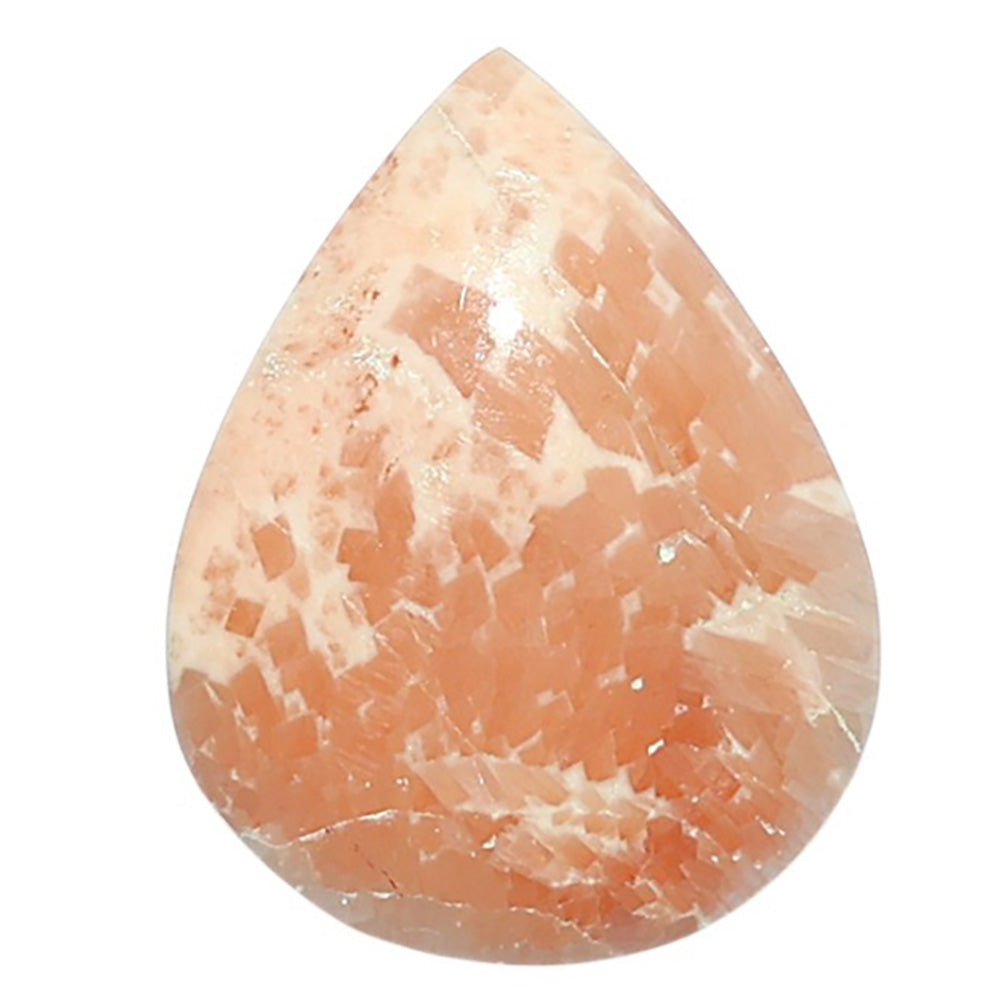 Orange Scolecite 20.5x26.3x6 mm Pear Shape Polished Gemstone LS110-07897