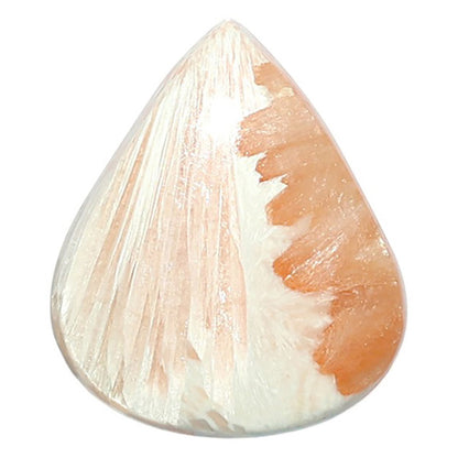 Orange Scolecite 21.7x25.65x4.5 mm Pear Shape Polished Gemstone LS110-07899