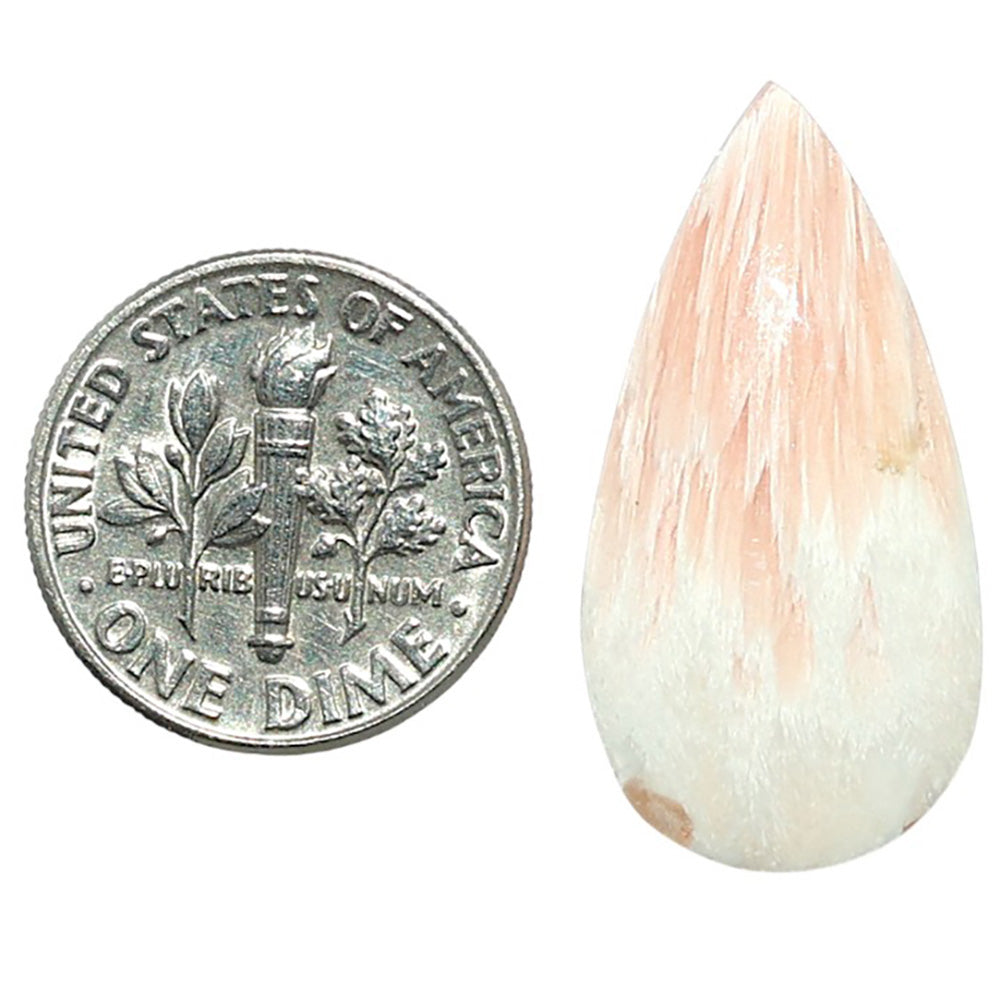 Orange Scolecite 14x27.6x4 mm Pear Shape Polished Gemstone LS110-07901