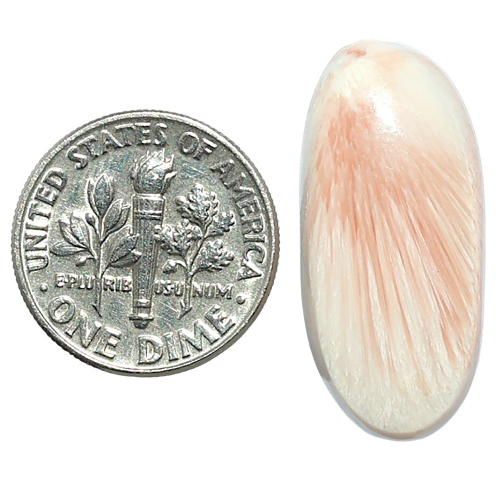 Orange Scolecite 12.3x26.9x6 mm Oval Shape Polished Gemstone LS110-07902