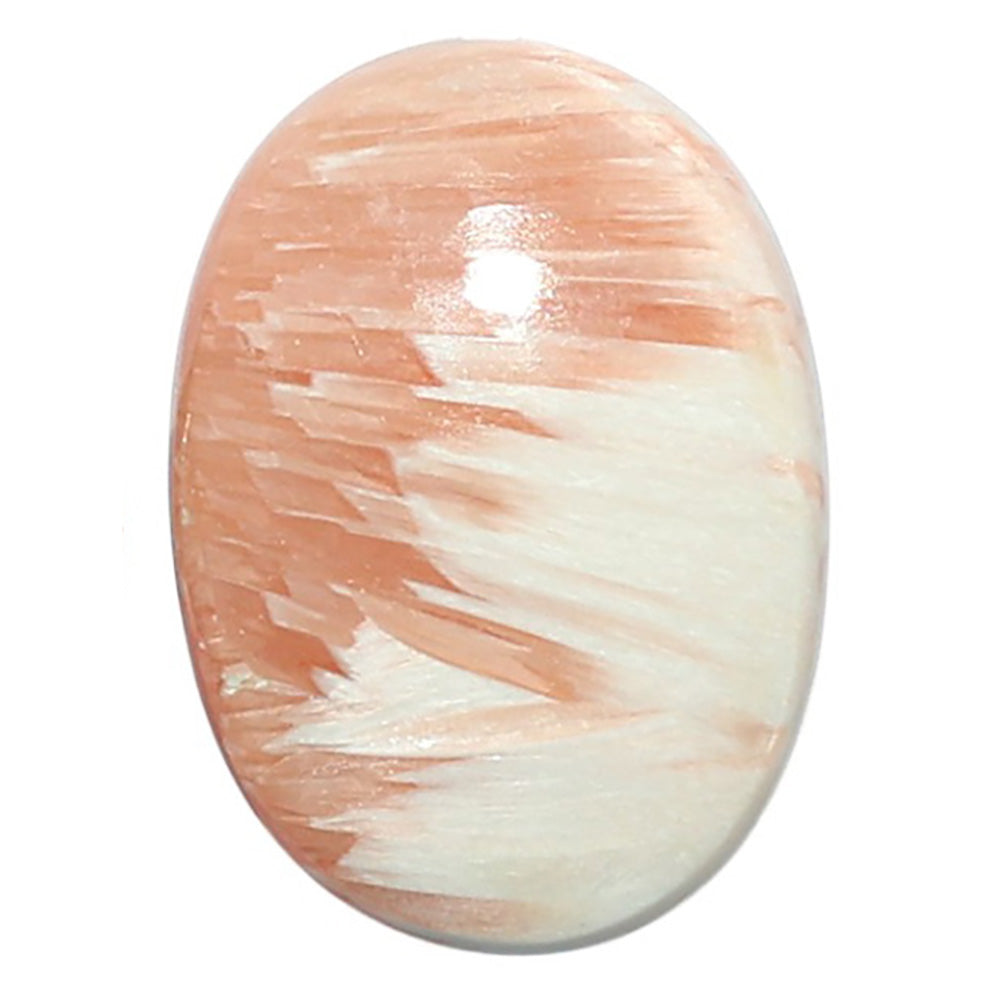 Orange Scolecite 16.8x23.5x4.8 mm Oval Shape Polished Gemstone LS110-07903