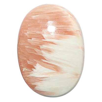 Orange Scolecite 16.8x23.5x4.8 mm Oval Shape Polished Gemstone LS110-07903