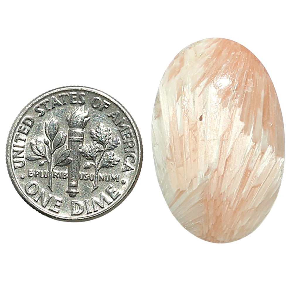 Orange Scolecite 17.1x26.65x5.7 mm Oval Shape Polished Gemstone LS110-07909