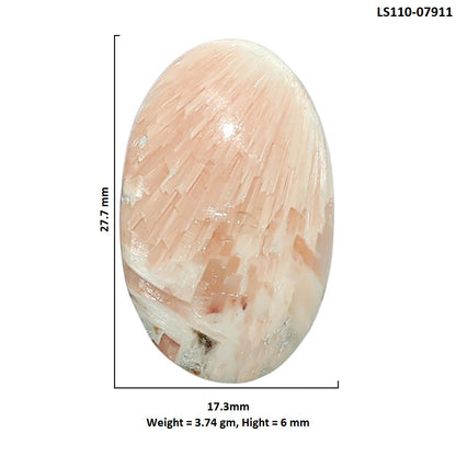 Orange Scolecite 17.3x27.7x6 mm Oval Shape Polished Gemstone LS110-07911