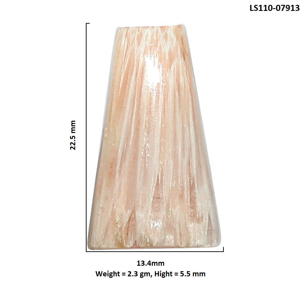 Orange Scolecite 13.4x22.5x5.5 mm Fancy Shape Polished Gemstone LS110-07913