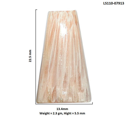 Orange Scolecite 13.4x22.5x5.5 mm Fancy Shape Polished Gemstone LS110-07913