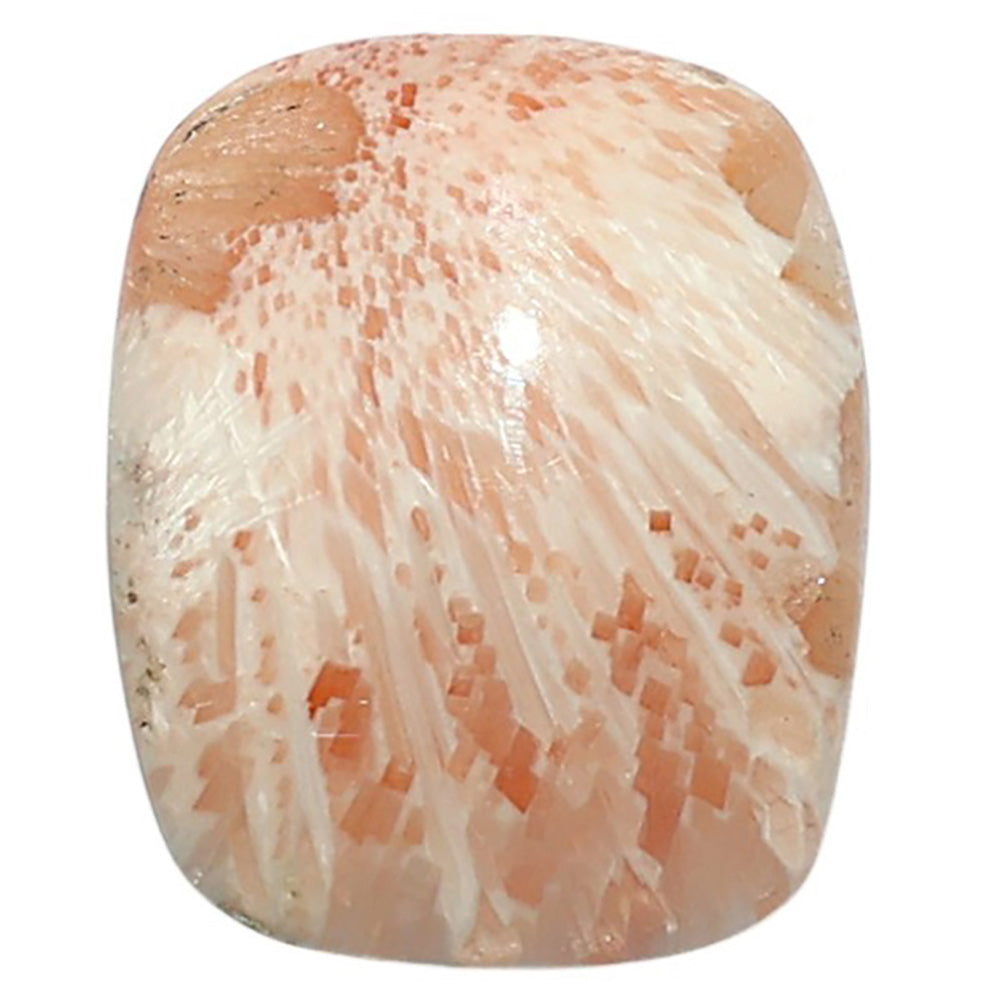 Orange Scolecite 17.2x21.2x6.3 mm Cushion Shape Polished Gemstone LS110-07915